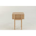 J-Line Nachtkast rond mdf/dennenhout naturel-Bijzettafels-J-Line