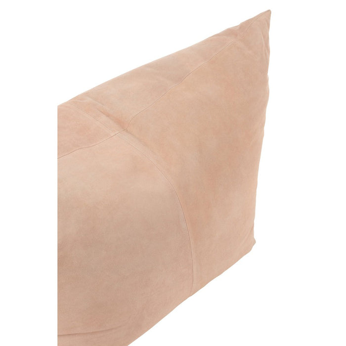 J-Line Poef Melissa vierkant leer roze-Poefs-J-Line