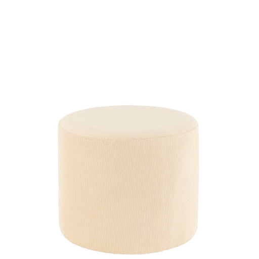 J-Line Poef Ribfluweel crème-Poefs-J-Line