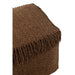 J-Line Poef Vierkant gewoven+franjes viscose bruin-Poefs-J-Line