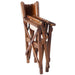 J-Line Regisseurstoel Plooibaar hout/leder cognac-Eetkamerstoelen-J-Line