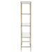 J-Line Rek 3 legplanken metaal/glas goud-Boekenkasten-J-Line