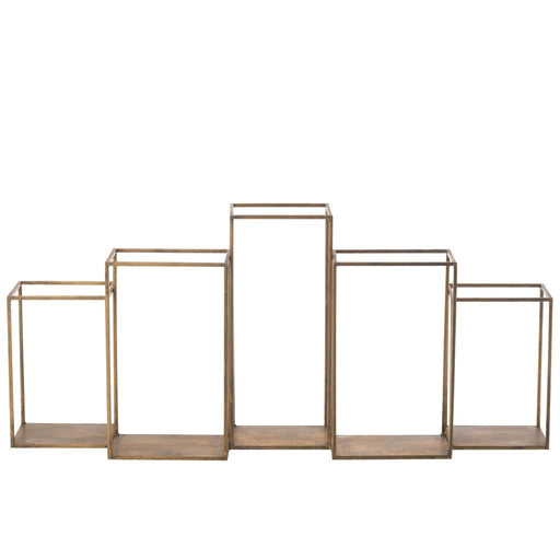 J-Line Rek Multiple ijzer goud-Vakkenkasten-J-Line