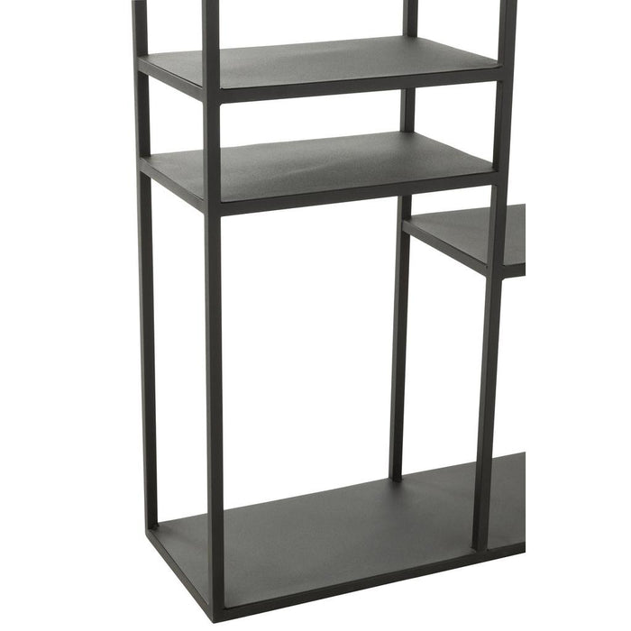 J-Line Rek Ongelijke legplank metaal zwart-Vakkenkasten-J-Line