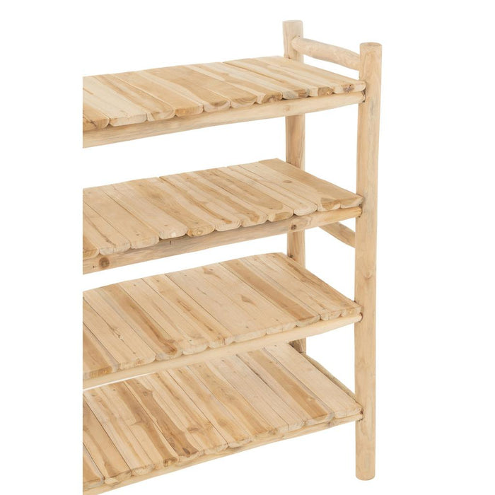 J-Line Rek Ranch teak hout naturel-Vakkenkasten-J-Line