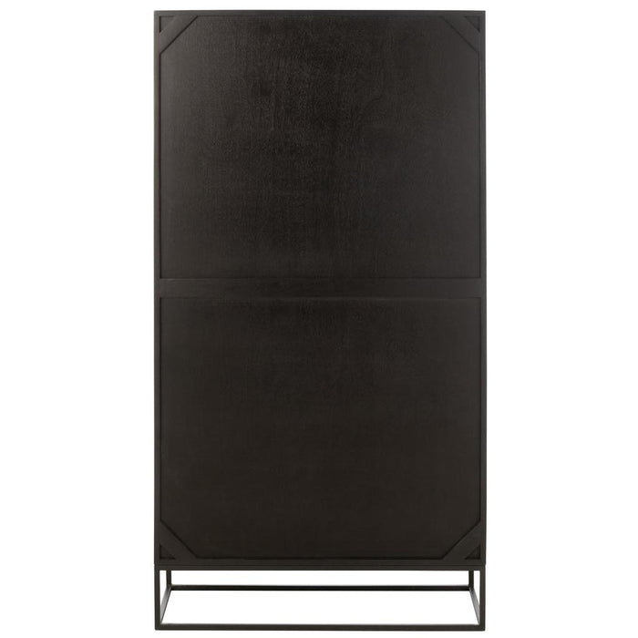 J-Line Rek mode mango hout/mdf zwart-Boekenkasten-J-Line