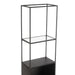 J-Line Rek ricard metaal/glas zwart-Boekenkasten-J-Line