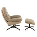 J-Line Relax Zetel + voetbank metaal/multiplex donkergrijs/zwart-Fauteuils-J-Line