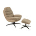 J-Line Relax Zetel + voetbank metaal/multiplex donkergrijs/zwart-Fauteuils-J-Line