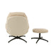 J-Line Relax Zetel + voetbank metaal/multiplex grijs/zwart-Fauteuils-J-Line