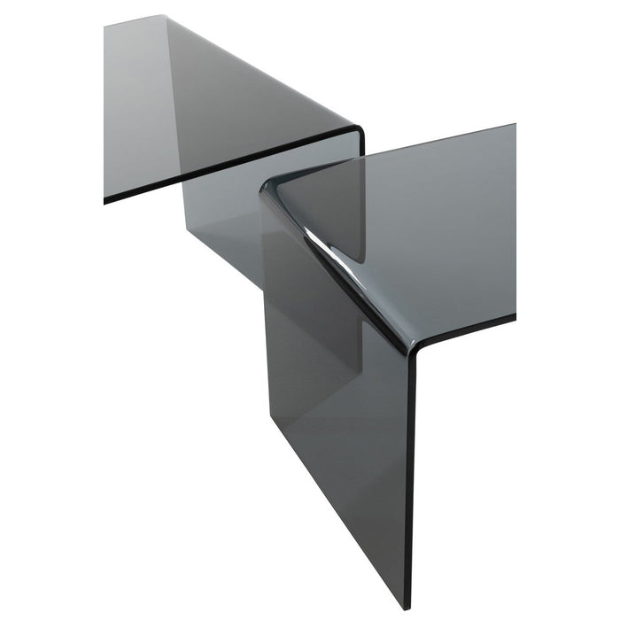 J-Line S/2 Bijzettafel glas zwart-Bijzettafels-J-Line