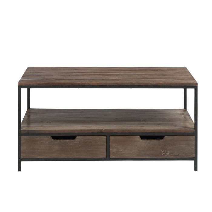 J-Line Salontafel Hout/met bruin+zwart-Salontafels-J-Line