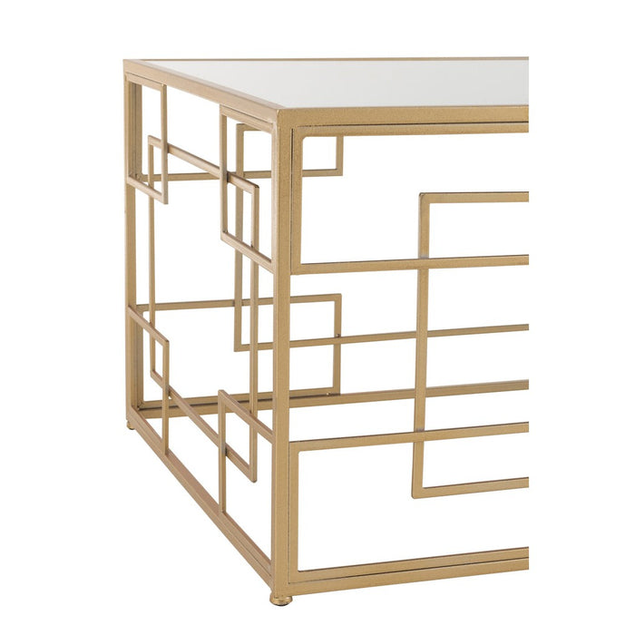 J-Line Salontafel Lijnen metaal/glas goud-Salontafels-J-Line