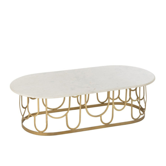 J-Line Salontafel Moza metaal/marmer goud-Salontafels-J-Line