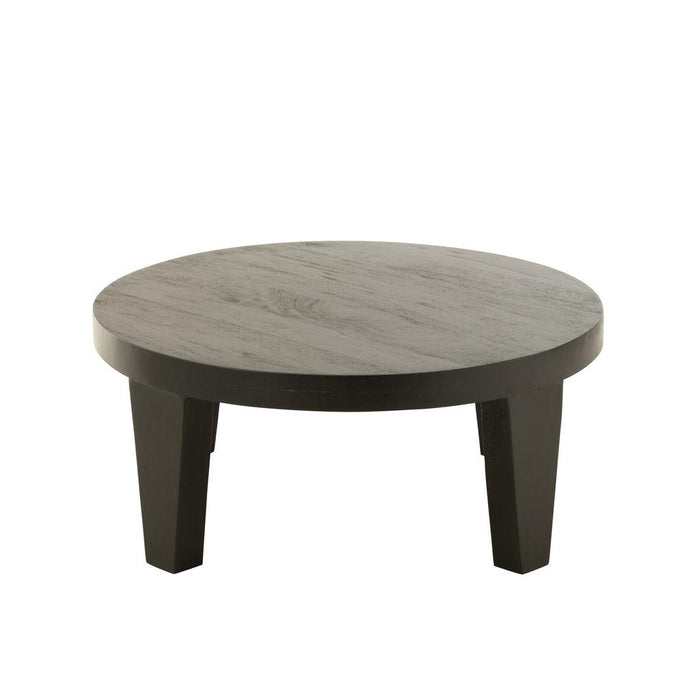 J-Line Salontafel Rond mango hout matte zwart-Salontafels-J-Line