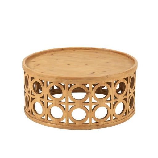 J-Line Salontafel gekerfd sparhout/mdf naturel-Salontafels-J-Line