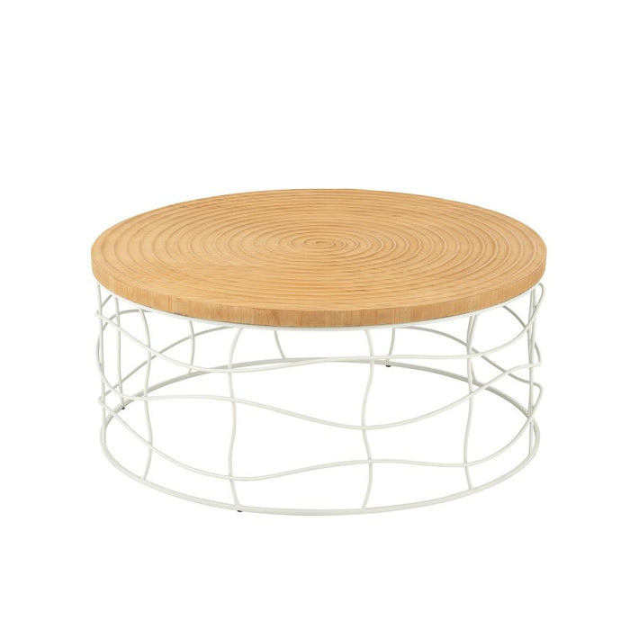 J-Line Salontafel ijzer/sparhout naturel/wit-Salontafels-J-Line