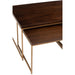 J-Line Salontafel rafi 3delig ijzer/mango hout goud/donker bruin-Salontafels-J-Line