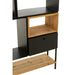 J-Line Schap Tina hout/ijzer zwart/naturel large-Vakkenkasten-J-Line