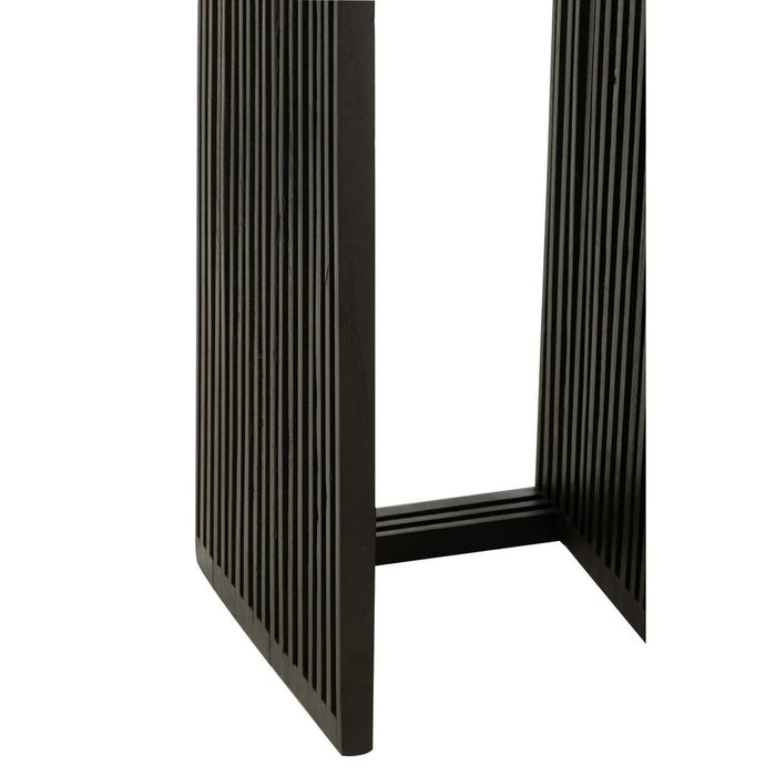 J-Line Set Van 2 bijzettafelkubus gerecycleerd teak zwart-Bijzettafels-J-Line