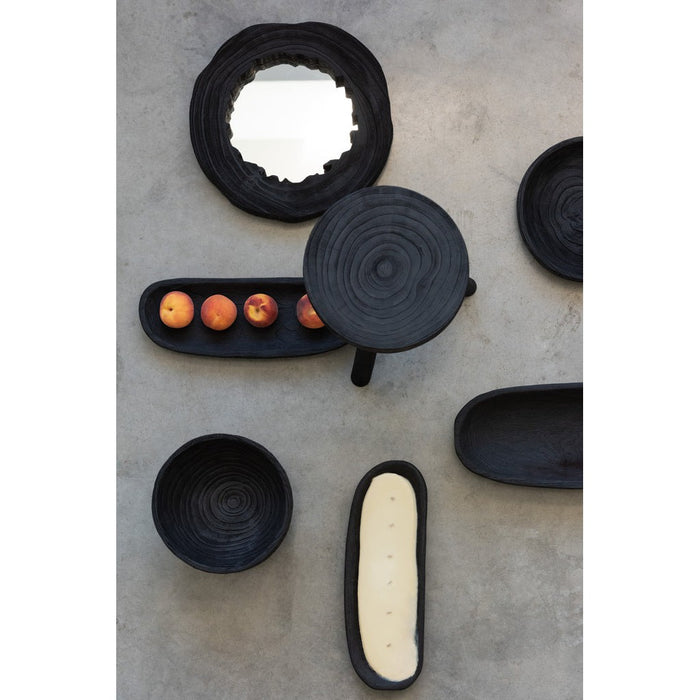 J-Line Set Van 2 krukjes paulownia hout zwart-Krukken-J-Line