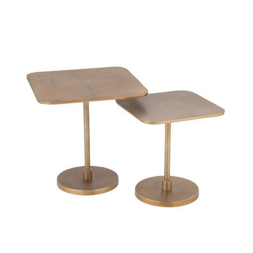 J-Line Set Van 2 tafels aluminium goud-Salontafels-J-Line