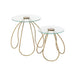 J-Line Set Van 2 tafels rond metaal/glas goud-Bijzettafels-J-Line