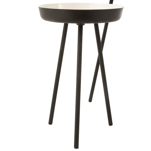 J-Line Set Van 3 bijzettafels metaal zwart/wit-Bijzettafels-J-Line