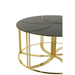 J-Line Set Van 6 tafels tornado goud metaal/mdf/glas-Bijzettafels-J-Line