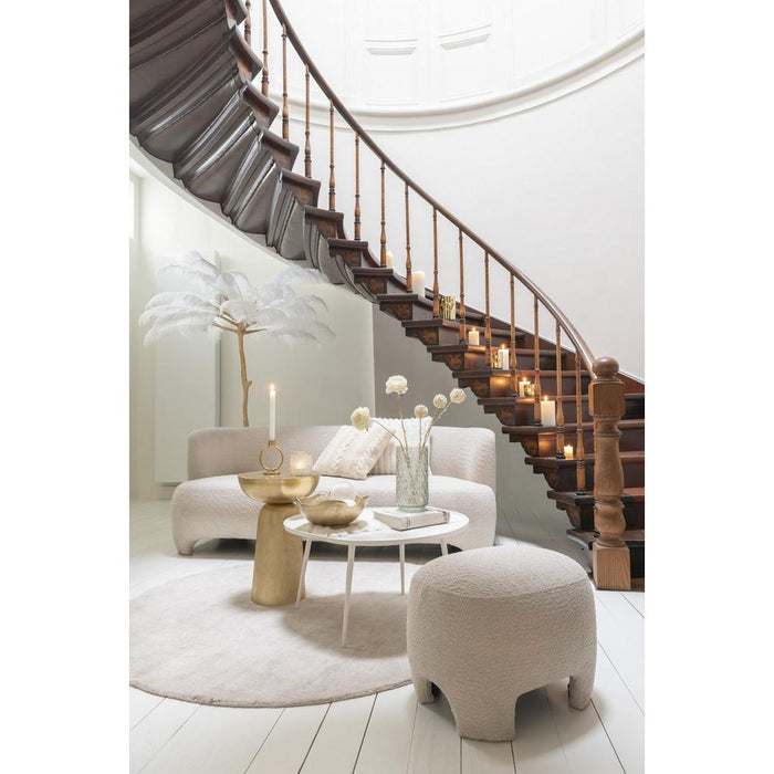 J-Line Set Van twee bijzettafels vinta aluminium wit-Bijzettafels-J-Line