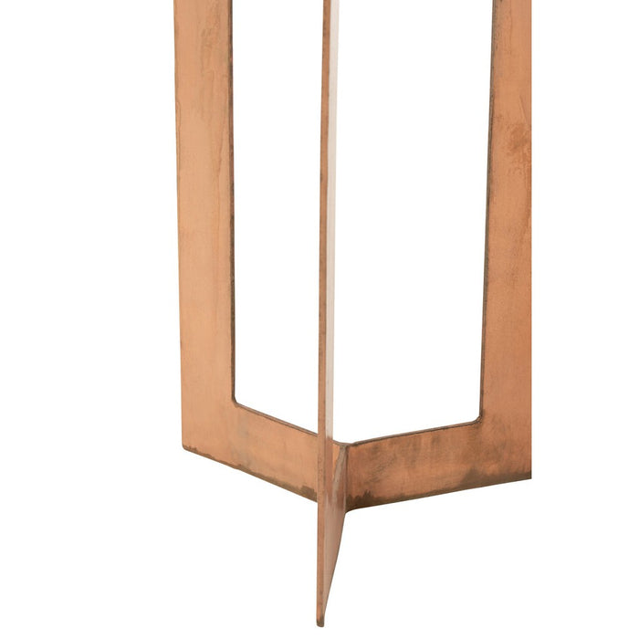 J-Line Set Van twee bijzettafels zino hoog ijzer koper-Bijzettafels-J-Line