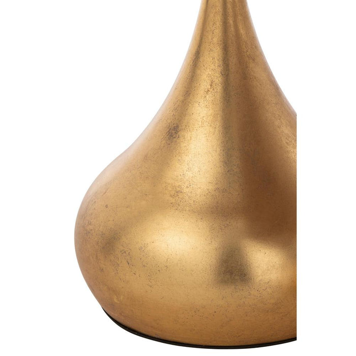 J-Line Set van 2 bijzettafels druppel metaal goud-Bijzettafels-J-Line