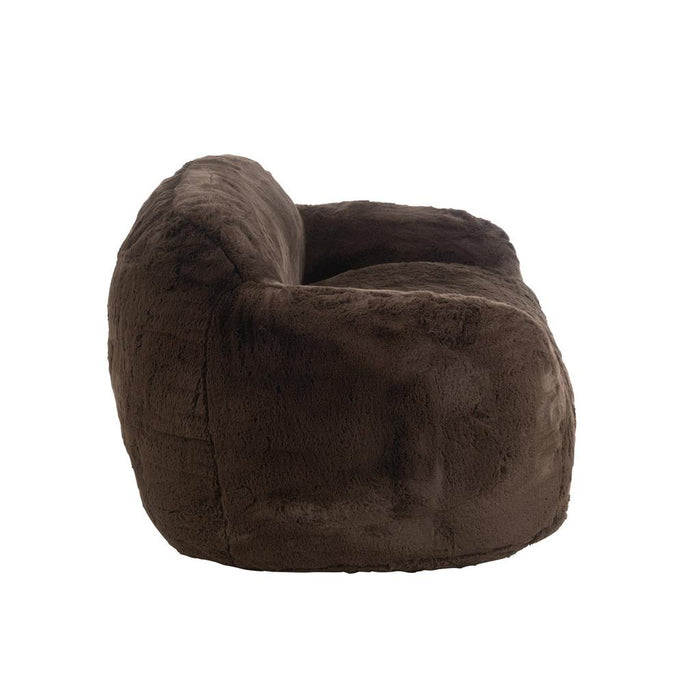 J-Line Sofa Cutie polyester bruin large-2-Zitsbanken-J-Line
