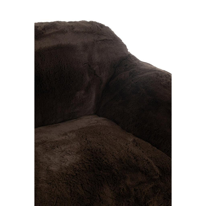 J-Line Sofa Cutie polyester bruin large-2-Zitsbanken-J-Line