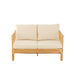 J-Line Sofa Elise+kussen 2 personen rotan/textiel naturel/wit-2-Zitsbanken-J-Line
