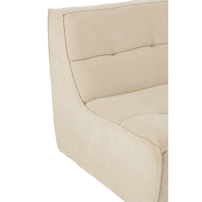 J-Line Sofa Grid populierenhout/schuim beige-1-Zitsbanken-J-Line