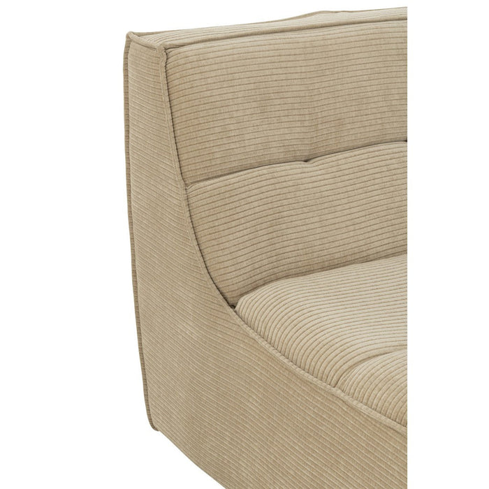 J-Line Sofa Grid populierenhout/schuim donker beige-1-Zitsbanken-J-Line