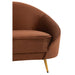 J-Line Sofa elisabeth textiel/metaal bruin-2-Zitsbanken-J-Line