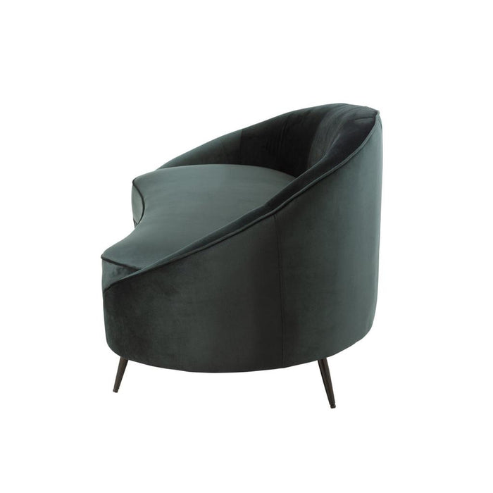 J-Line Sofa elisabeth textiel/metaal groen-2-Zitsbanken-J-Line