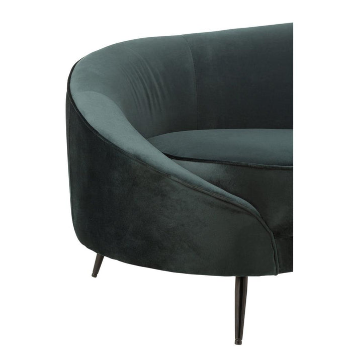 J-Line Sofa elisabeth textiel/metaal groen-2-Zitsbanken-J-Line