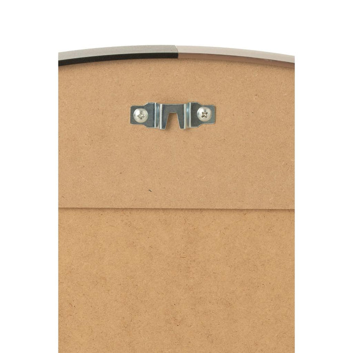 J-Line Spiegel Rond metaal/hout zwart large-Spiegels-J-Line