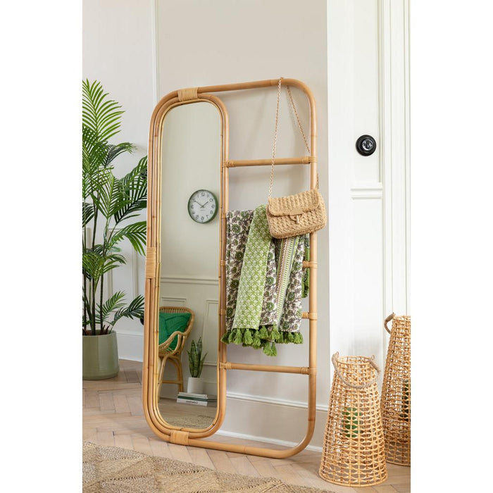 J-Line Spiegel ladder rotan naturel-Spiegels-J-Line