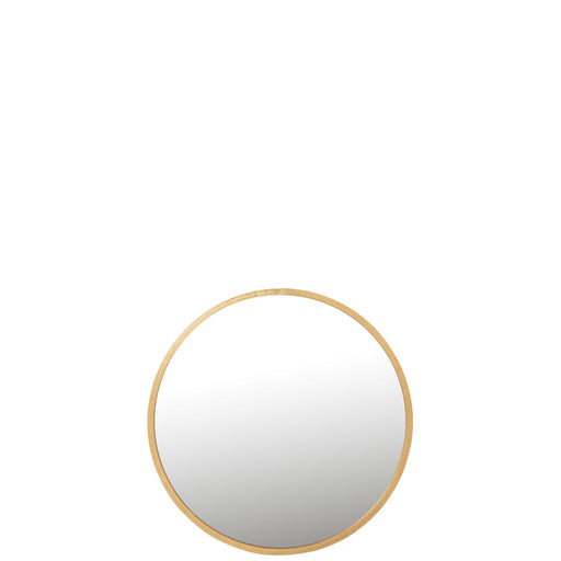 J-Line Spiegel mona rond ijzer/glas goud large-Spiegels-J-Line