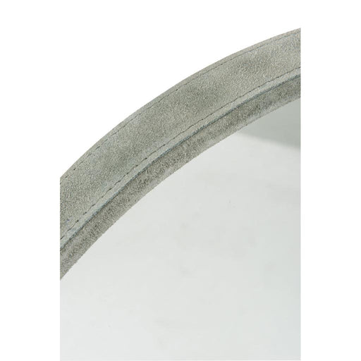 J-Line Spiegel rond leder groen small-Spiegels-J-Line