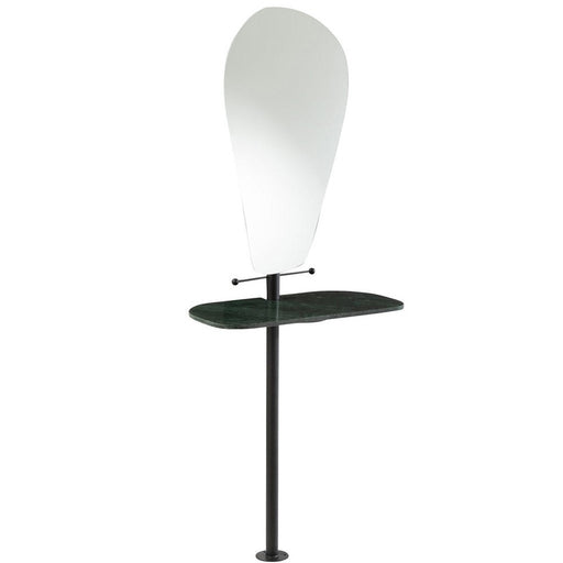 J-Line Spiegel+plank Muur marmer/ijzer/glas groen/zwart-Spiegels-J-Line