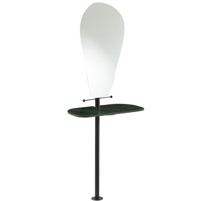 J-Line Spiegel+plank Muur marmer/ijzer/glas groen/zwart-Spiegels-J-Line