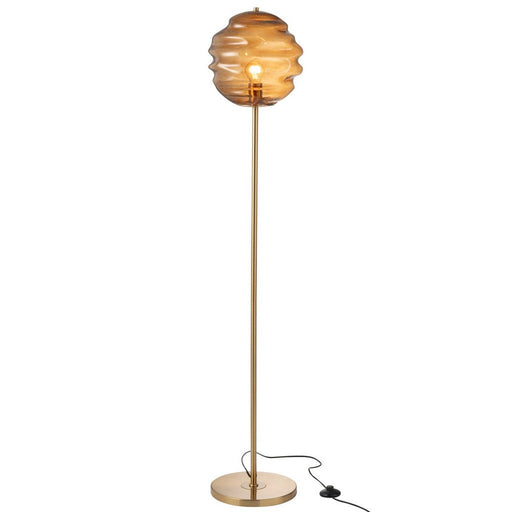 J-Line Staanlamp Glas bruin-Vloerlampen-J-Line