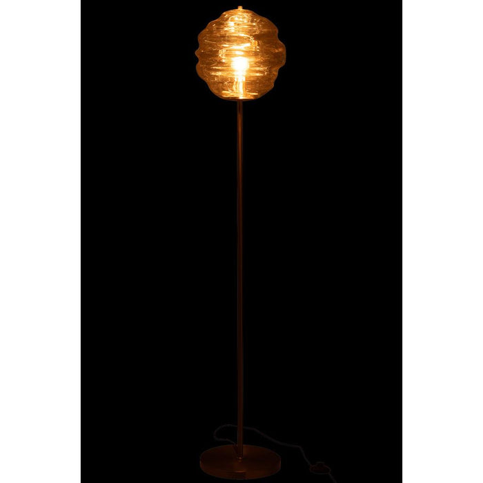 J-Line Staanlamp Glas licht cognac-Vloerlampen-J-Line