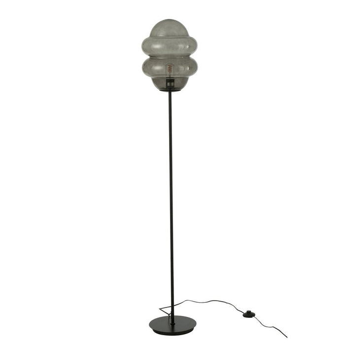 J-Line Staanlamp Honinglepel glas grijs-Vloerlampen-J-Line