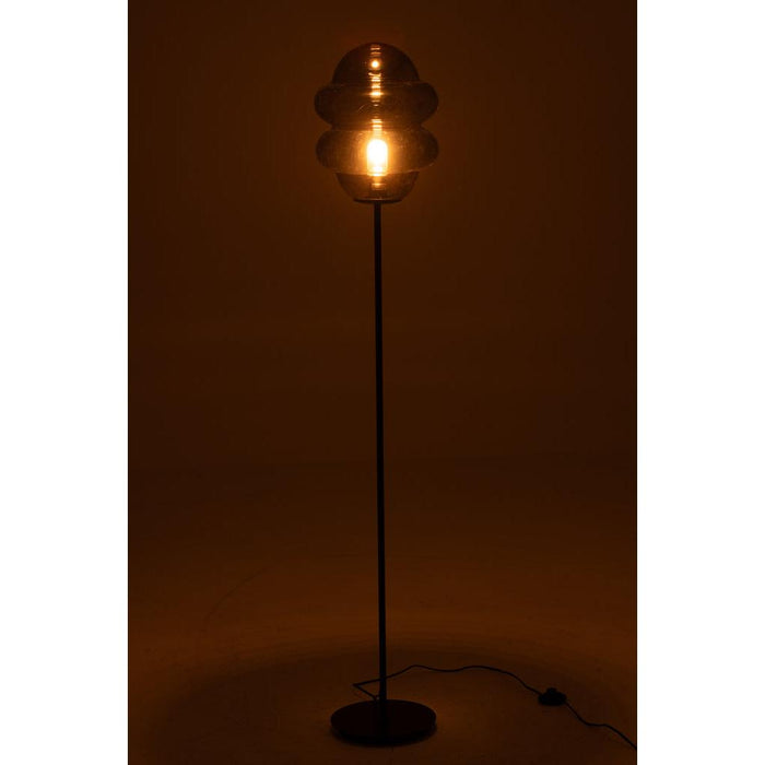 J-Line Staanlamp Honinglepel glas grijs-Vloerlampen-J-Line